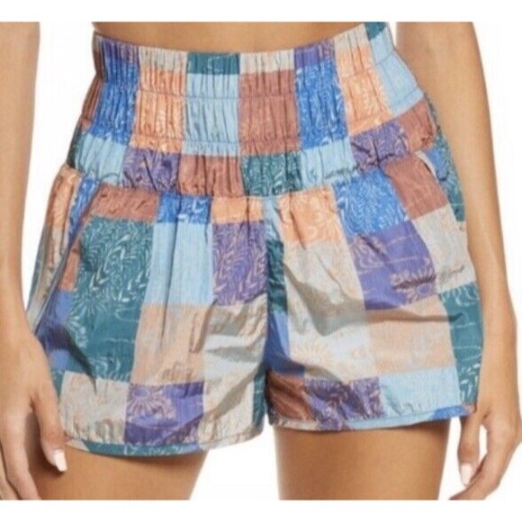 Free People Pants - Free People Movement Way Home Shorts Women's Size M High Waisted Multicolor